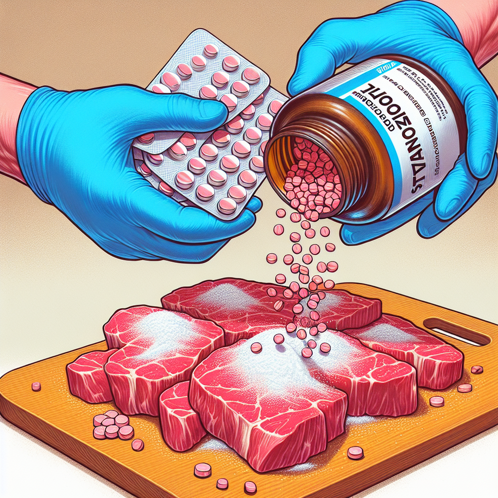 Comment les comprimés de stanozolol sont versés sur la pâte de viande pendant le séchage